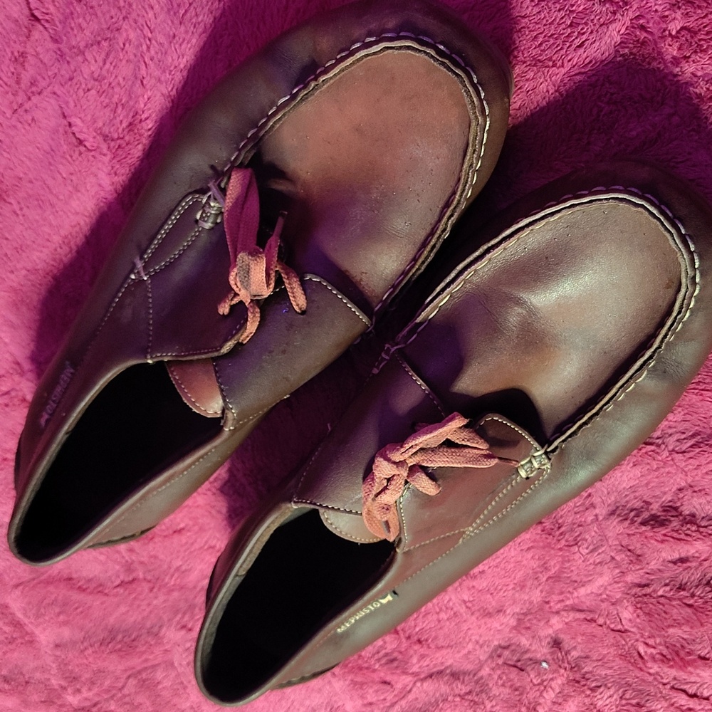 Mephisto Brown Leather Loafers